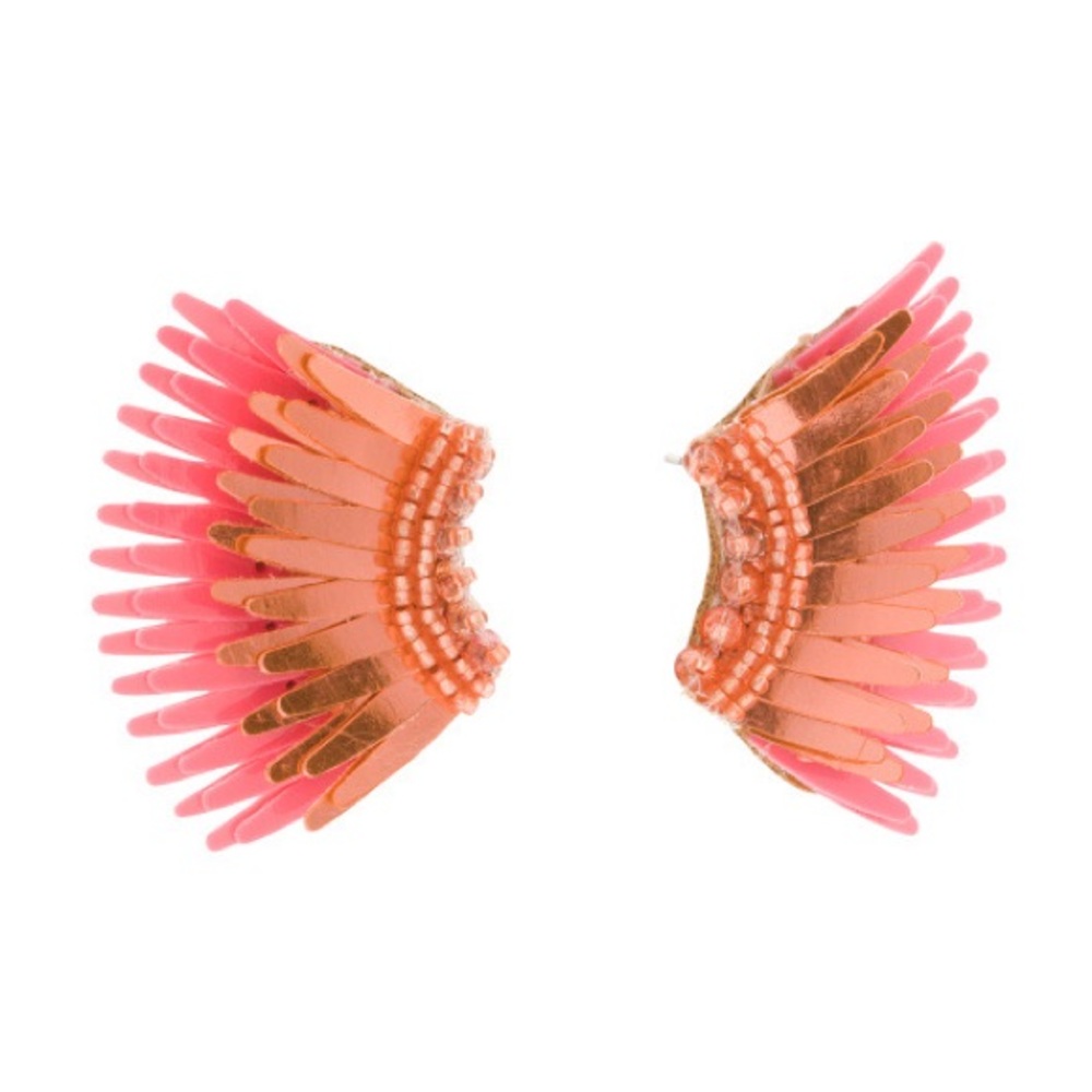 New! Mignonne Gavigan mini Madeline earrings in Peach Metallic - Picture 6 of 6